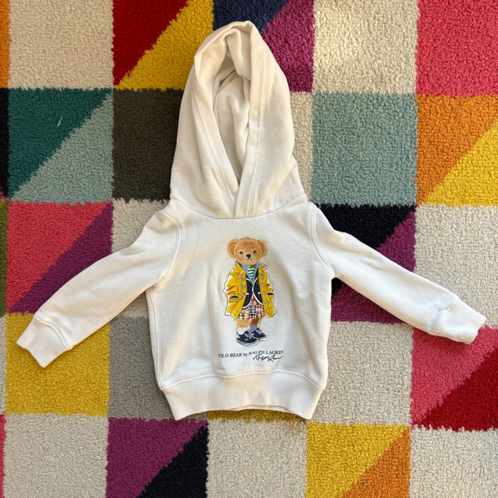 Polo by Ralph Lauren Cream Bear Hoodie
